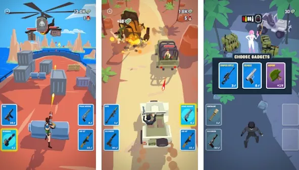 Gameplay screenshot from agent action spy shooter for Android