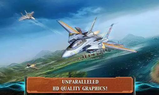 Gameplay screenshot of Air Combat OL: Team Match MOD APK on Android
