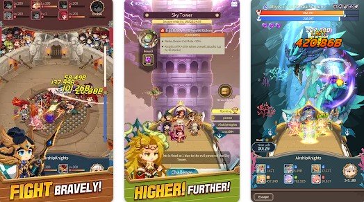 Gameplay screenshot from airship knights x tged collab for Android