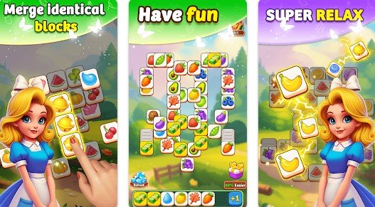 Gameplay screenshot from alice s tile story garden for Android
