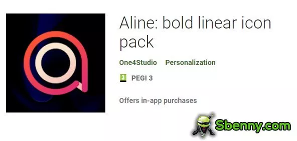 aline bold linear icon pack