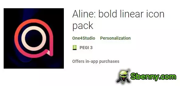 aline bold linear icon pack