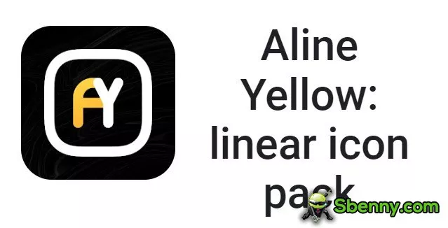 Aline Yellow: linear icon pack