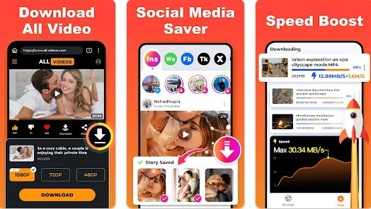 Gameplay screenshot from all video downloader for Android