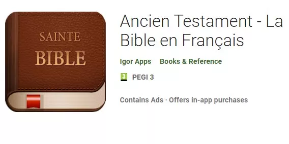 ancien testament la bible en fran&ccedil;ais