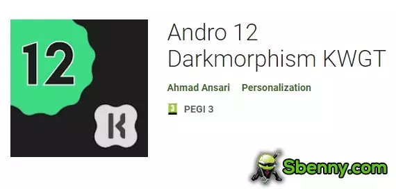 andro 12 darkmorphism kwgt