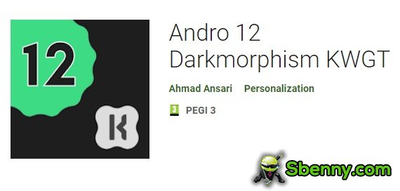 andro 12 darkmorphism kwgt