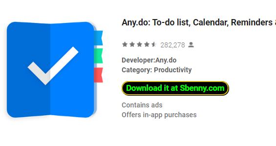  Any.do: To-do list, Calendar, Reminders & Planner