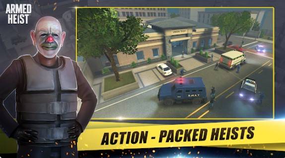 Gameplay screenshot from armed heist shooting gun game for Android