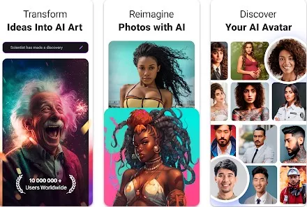 Gameplay screenshot from arta aI art and photo generator for Android