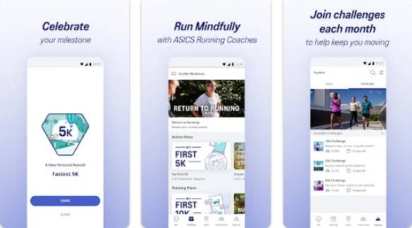 Gameplay screenshot from asics runkeeper run tracker for Android
