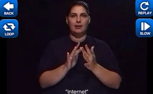Gameplay screenshot from asl dictionary for Android