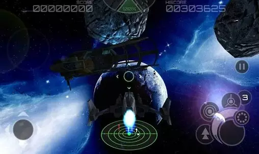 Gameplay screenshot from asteroid 3d hd for Android