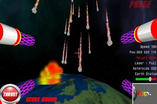 Gameplay screenshot from asteroid earth defender pro for Android