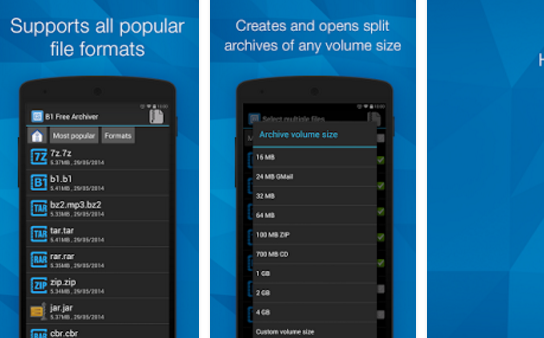 Gameplay screenshot from b1 archiver zip rar unzip for Android