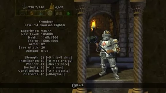 Gameplay screenshot from baldur s gate dark aliance for Android