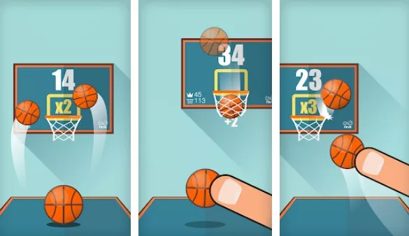 Gameplay screenshot from basketball frvr dunk shoot for Android