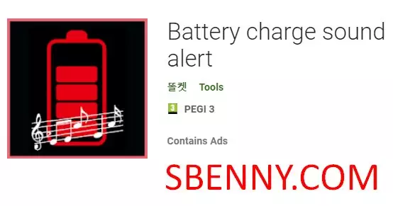  Battery charge sound alert