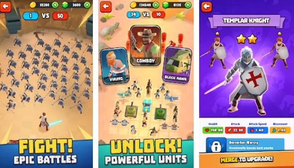 Gameplay screenshot from battle simulator warfare for Android