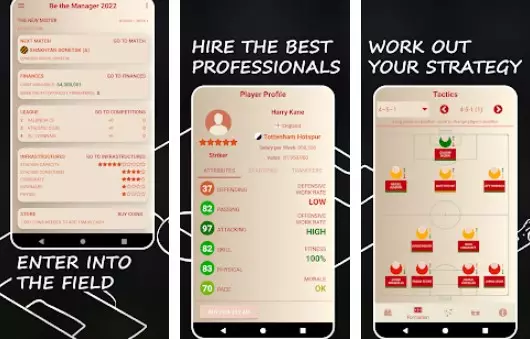 Gameplay screenshot from be the manager 2022 for Android