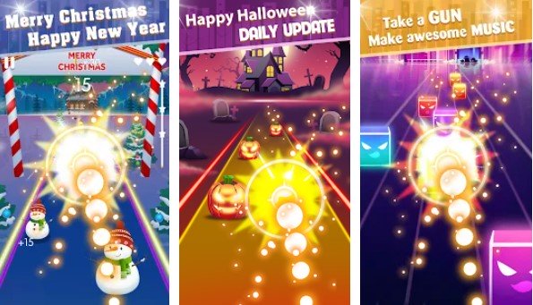 Gameplay screenshot from beat shooter for Android