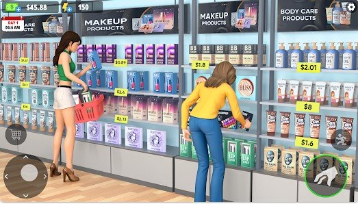 Gameplay screenshot from beauty supermart simulator for Android