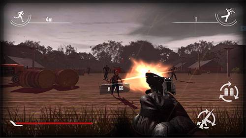 Gameplay screenshot from behind zombie lines for Android