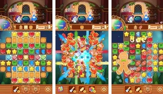 Gameplay screenshot from best cookie maker fantasy match 3 puzzle for Android
