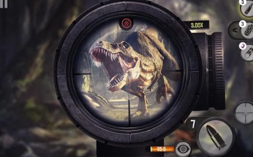 Gameplay screenshot from best sniper legacy dino hunt and shooter 3d for Android