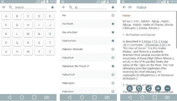 Gameplay screenshot from bible encyclopedia and holy bible for Android