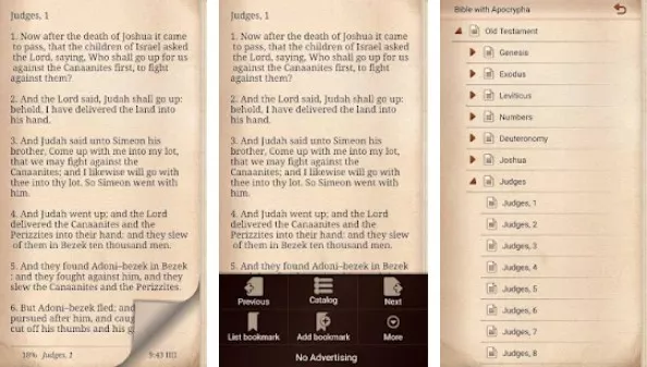 Gameplay screenshot from bible with apocrypha for Android
