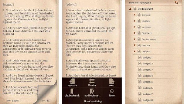 Gameplay screenshot from bible with apocrypha for Android
