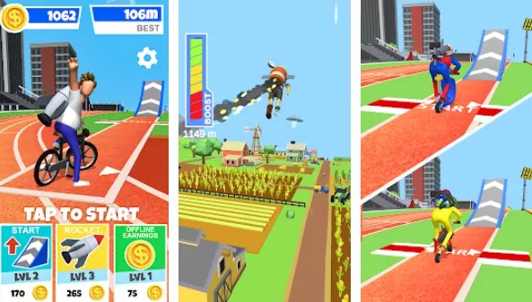 Gameplay screenshot from bike hop crazy bmx bike jump for Android