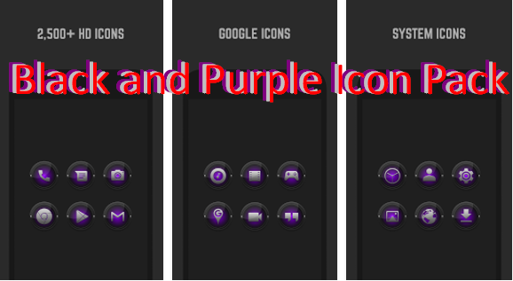  Black and Purple Icon Pack