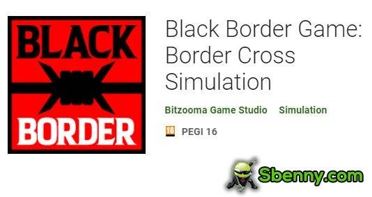 black border game border cross simulation