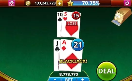 Gameplay screenshot from blackjack for Android