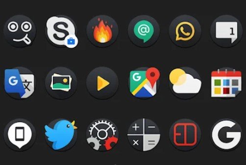 Gameplay screenshot from blax icon pack for Android