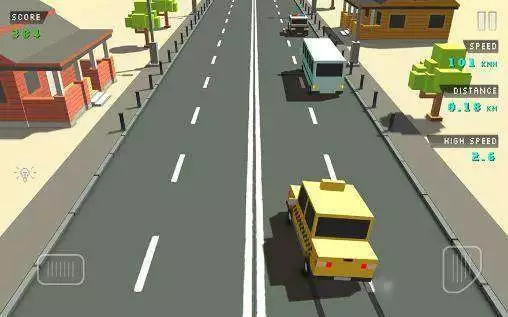 Gameplay screenshot from blocky traffic racer for Android