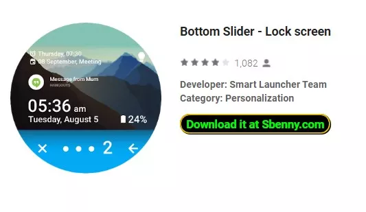 bottom slider lock screen