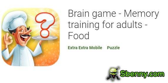 brain game memory training for adults food
