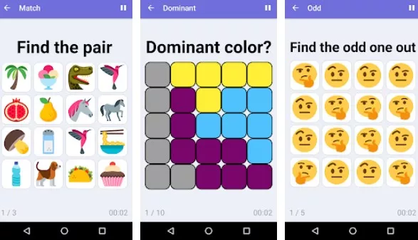 Gameplay screenshot from brainilis brain games for Android