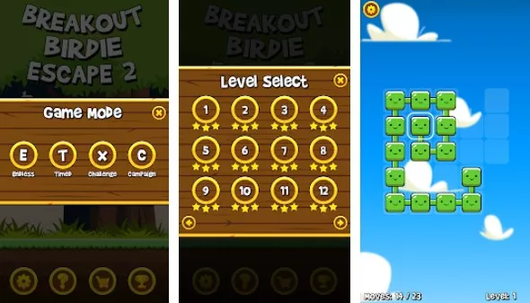 Gameplay screenshot from breakout birdie escape2 for Android