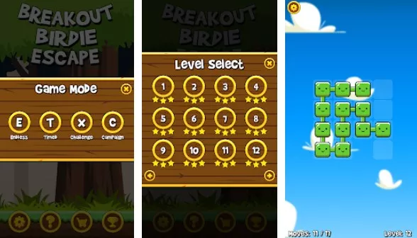 Gameplay screenshot from breakout birdie escape for Android
