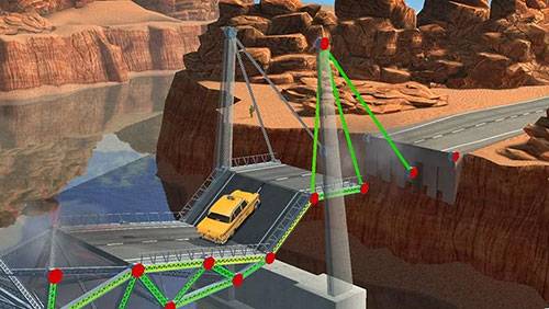 Gameplay screenshot from bridge construction simulator for Android
