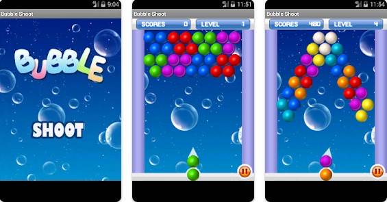Gameplay screenshot from bubble shoot for Android