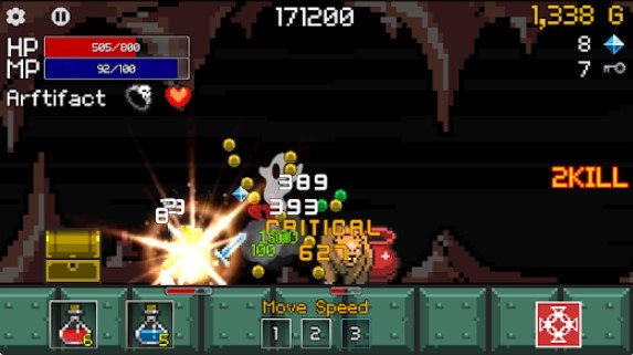 Gameplay screenshot from buff knight idle rpg runner for Android