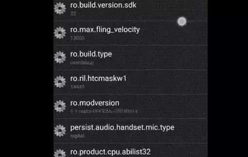 Gameplay screenshot from build prop tweaker pro for Android