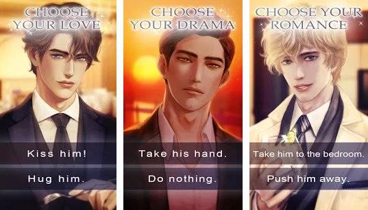 Gameplay screenshot from business affairs romance otome game for Android