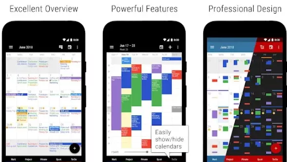 Gameplay screenshot from business calendar 2 pro for Android