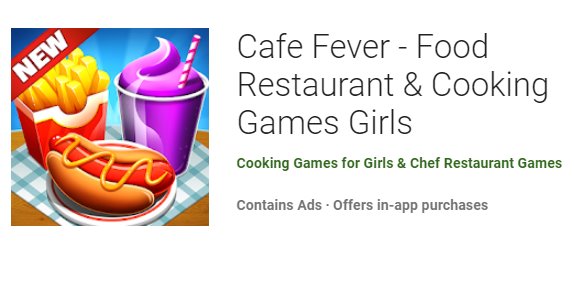 Cafe Fever - Food Restaurant & Cooking Games Girls